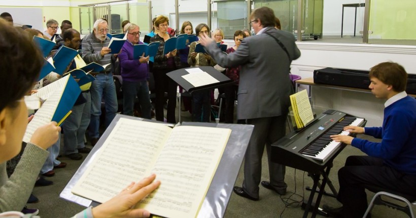 East London Chorus rehearsing for their November 2015 concert.